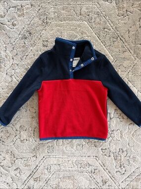 Old Navy Boys 4T Navy & Red Fleece Pullover